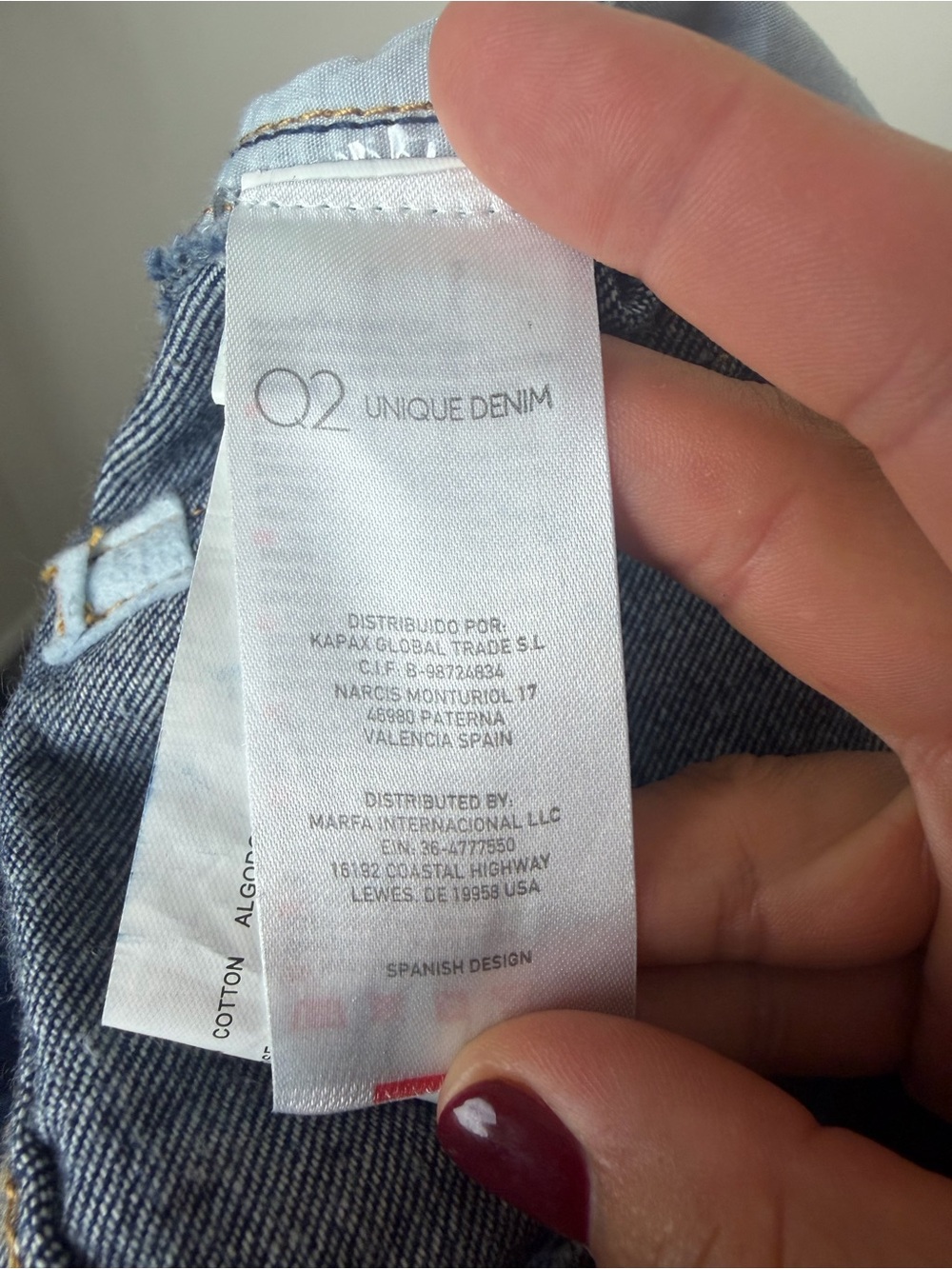 Q2 Barrel Leg Jeans Dark Wash Medium - Picture 5 of 6